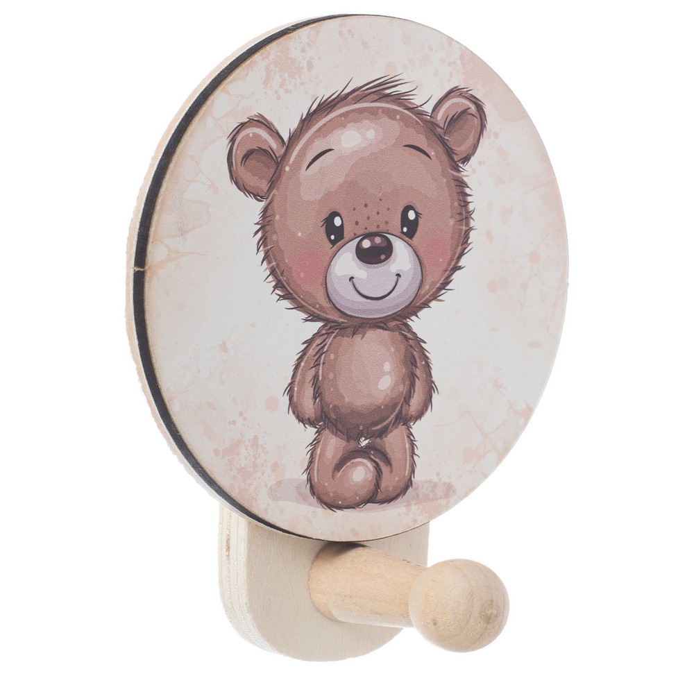 Baptism favor wooden hanger teddy bear - 2